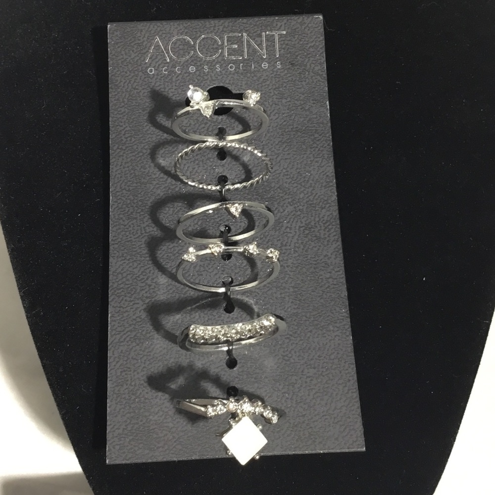 Accent Accessories Silver Plated Ring Set